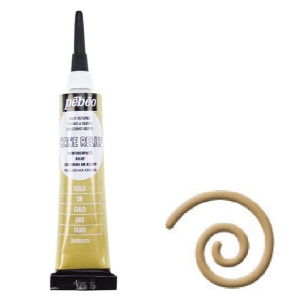 Kontury černé relief 20 ml zlatá