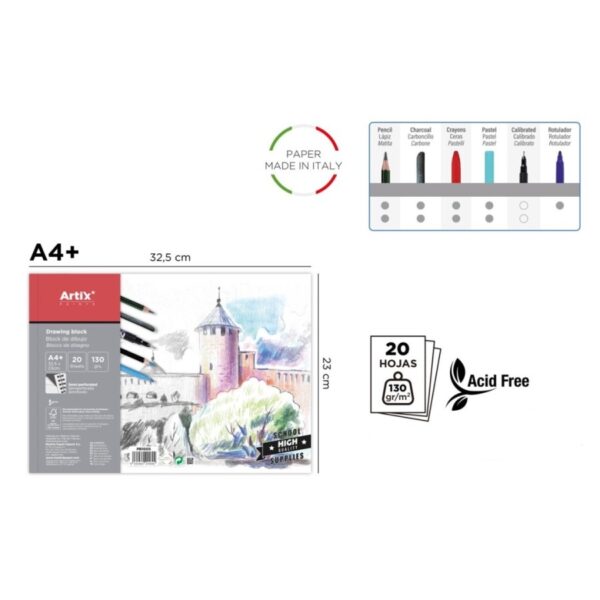 Blok pro kresbu Artix 130g/32,5x23cm - Image 2