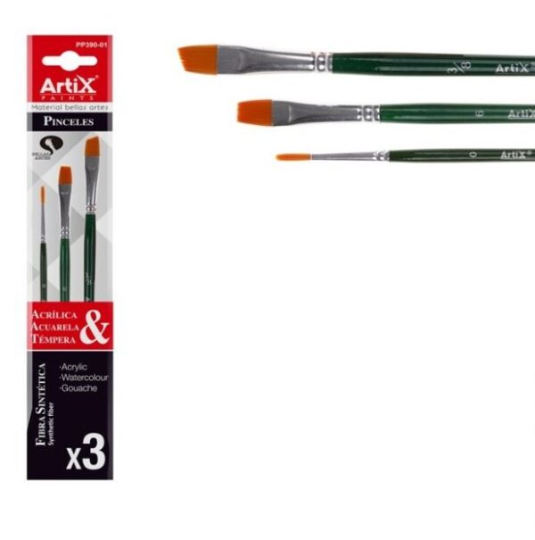 Sada štětců Artix 3 kusy-0,6,3/8