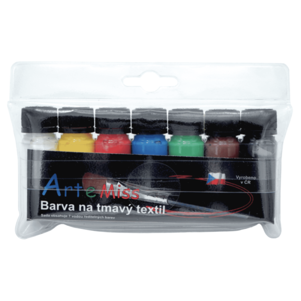 Sada 7 ks barev na tmavý textil Arte Miss - Image 2