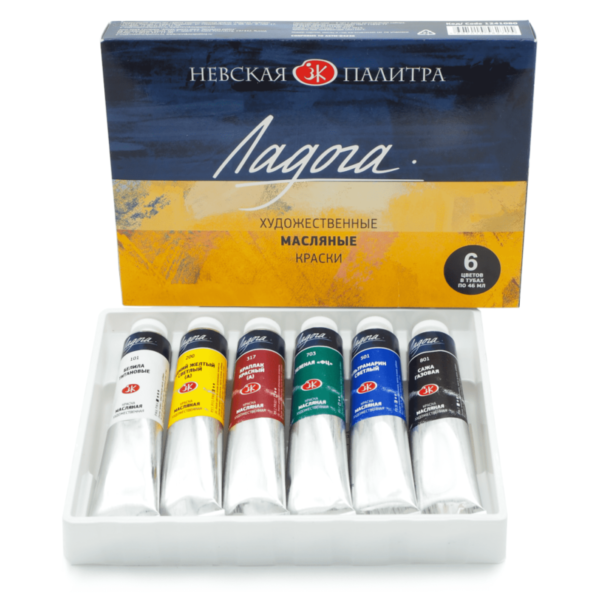 Sada uměleckých olejových barev Nevskaya Palitra St. Petersburg - Ladoga 6x46 ml