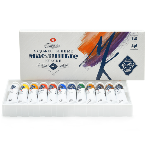 Sada mistrovských olejových barev Nevskaya Palitra Master Class Saint Petersburg 12x18 ml