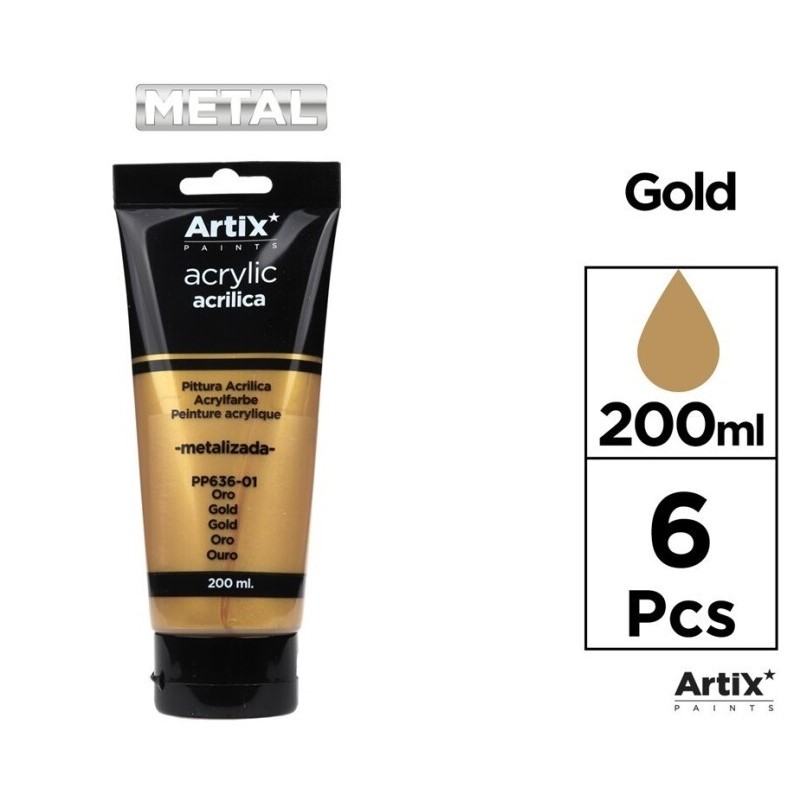 Gold metalic - akryl Artix - 200 ml