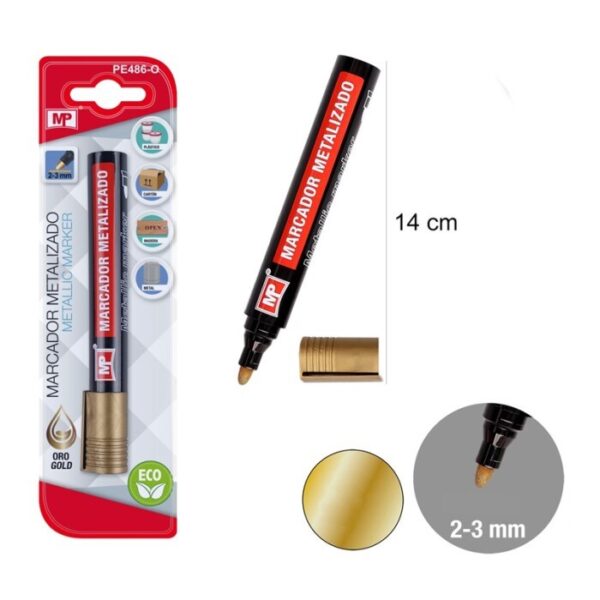 Metalický marker - gold 2/3mm