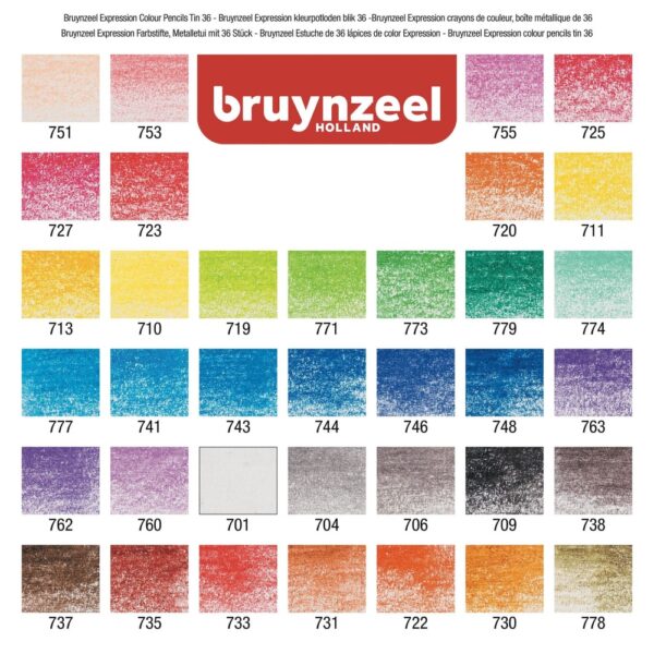 Pastelky Bruynzeel Expression v kovové kazetě 36 ks - Image 3