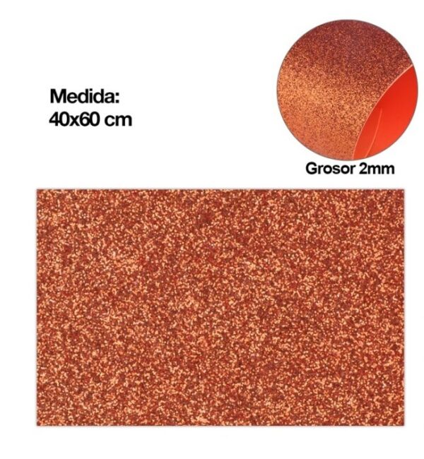 Pěnová guma EVA - glitter starorůžová