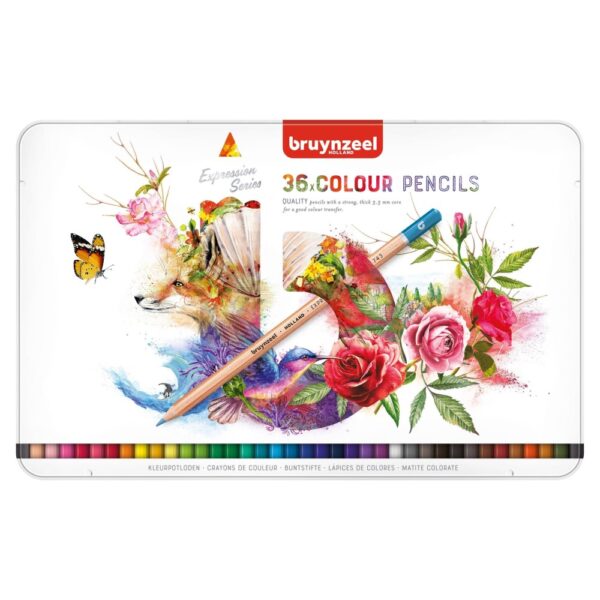 Pastelky Bruynzeel Expression v kovové kazetě 36 ks