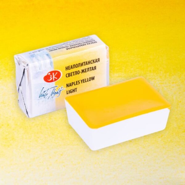 Akvarelová barva White Nights Naples yellow light - odstín žlutá - 219 objem 2.5ml - Nevskaya Palitra St. Petersburg