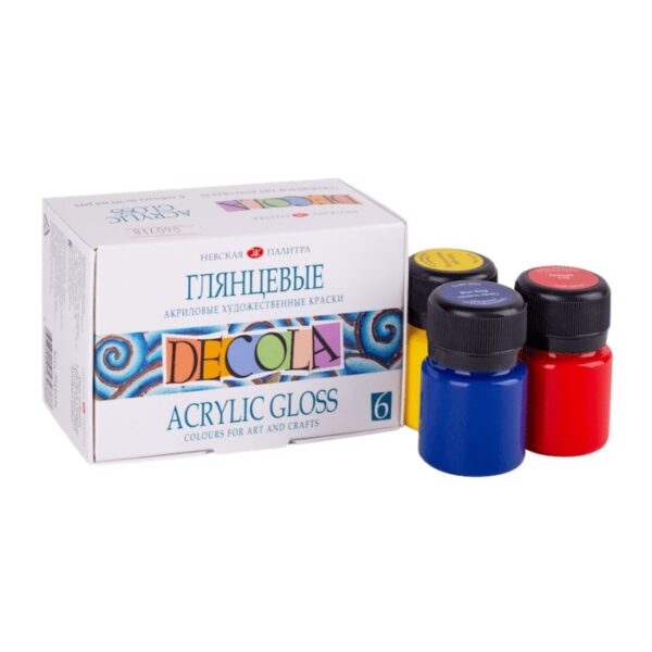 Sada lesklých akrylových barev Decola 6 x 20 ml