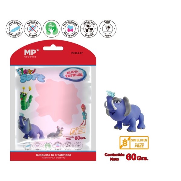 Lehčená samotvrdnoucí hmota světle růžová - 60g - MP