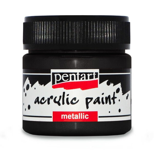 Akrylová metalická barva - grafit 50 ml. Pentart