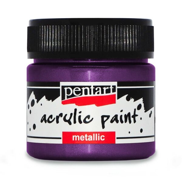 Akrylová metalická barva - fialová 50 ml. Pentart