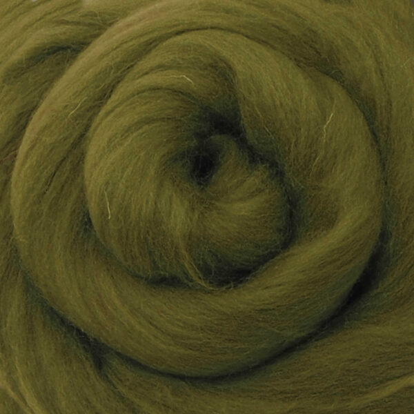 Ovčí vlna Merino česaná jemná 20 g zelená olivová 37