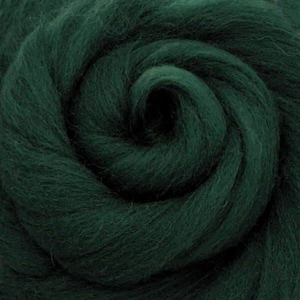 Ovčí vlna Merino česaná jemná 20 g zelená tmavá 45