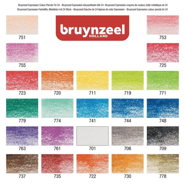 Pastelky Bruynzeel 24 expresion v kovové kazetě - Image 3