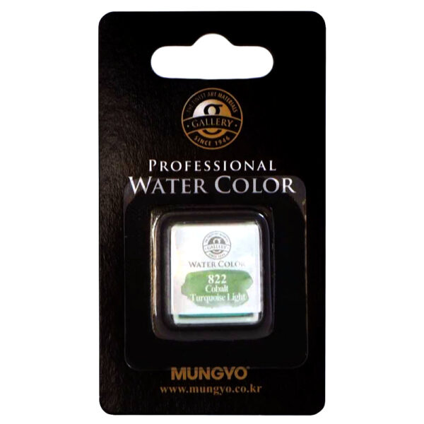 Akvarelová barva v půlpánvičce Mungyo 822 Cobalt turq.light