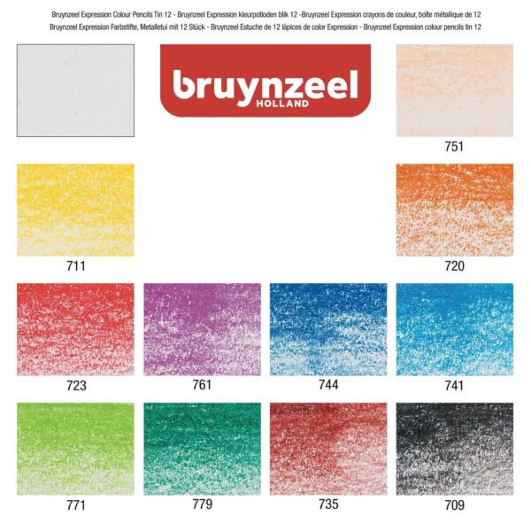 Pastelky Bruynzeel 12 expresion v kovové kazetě - Image 2