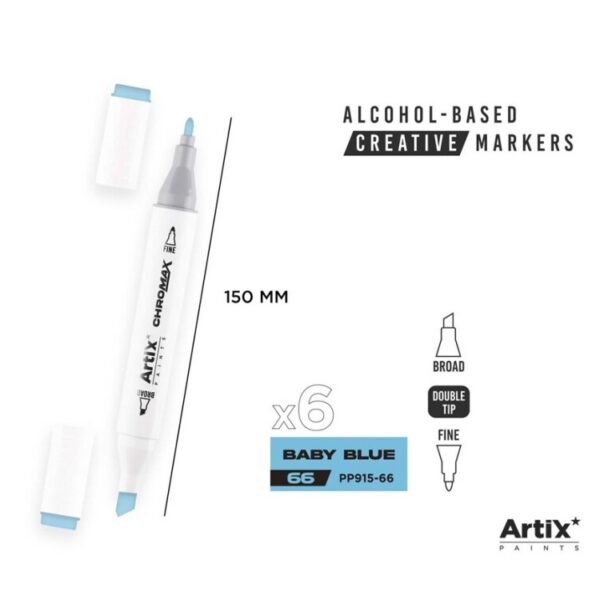 Alkoholový marker Artix Chromax Baby Blue 66