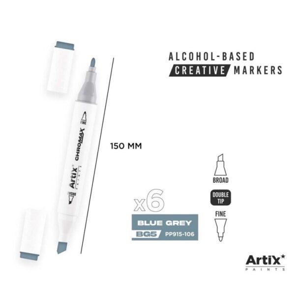 Alkoholový marker Artix Chromax Blue Grey BG5