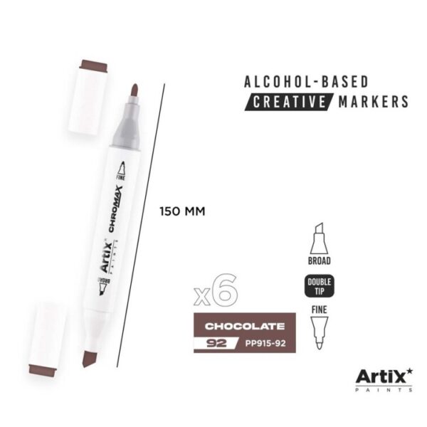 Alkoholový marker Artix Chromax Chocolate 92