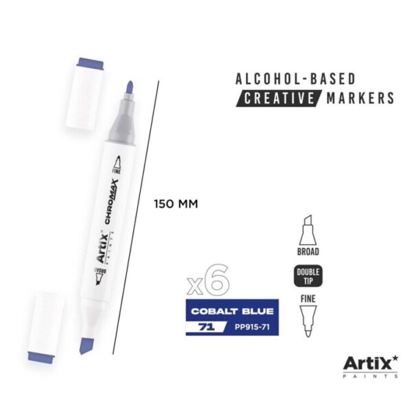 Alkoholový marker Artix Chromax Cobalt Blue 71