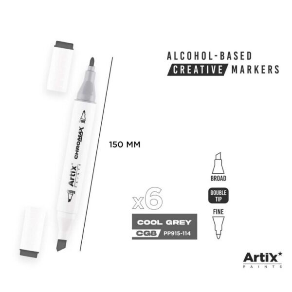 Alkoholový marker Artix Chromax Cool Grey CG8