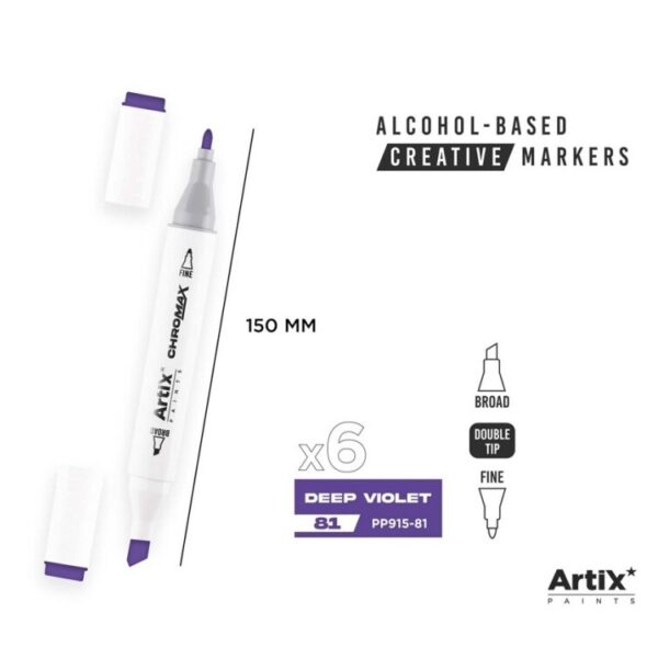 Alkoholový marker Artix Chromax Deep Violet 81