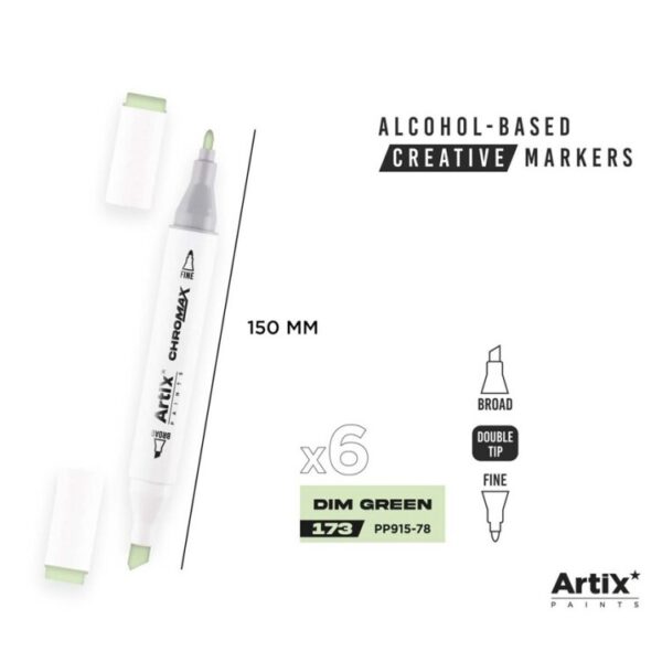 Alkoholový marker Artix Chromax Dim Green 173