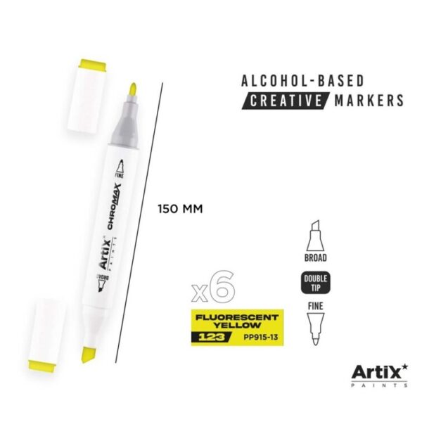 Alkoholový marker Artix Chromax Fluorescent Yellow 123