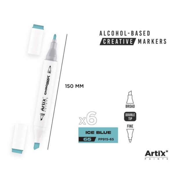 Alkoholový marker Artix Chromax Ice Blue 65