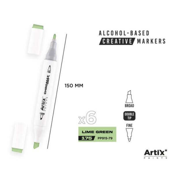 Alkoholový marker Artix Chromax Lime Green 175