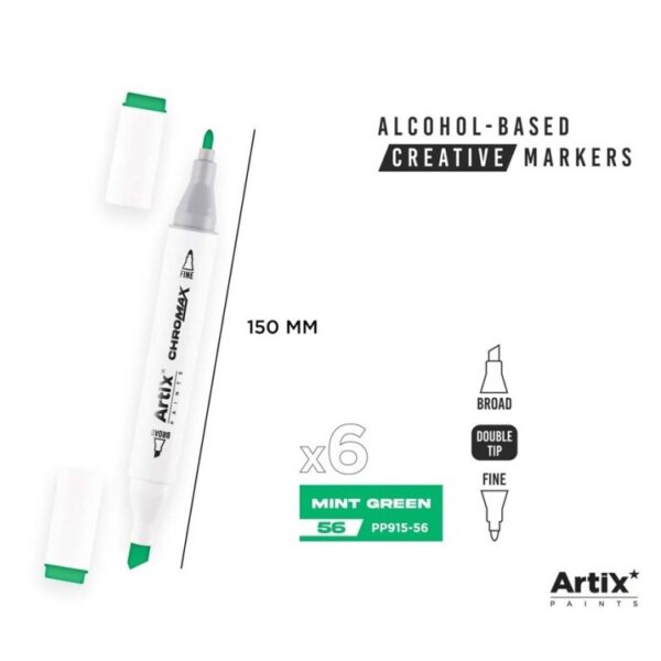Alkoholový marker Artix Chromax Mint Green 56
