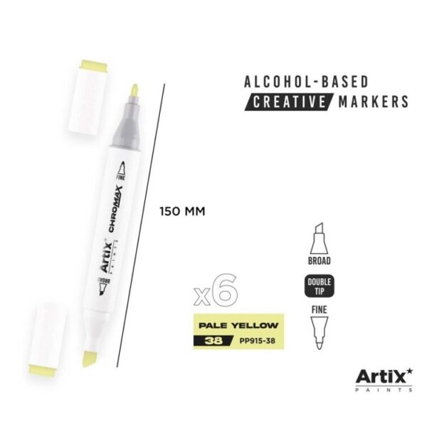 Alkoholový marker Artix Chromax Pale Yellow 38