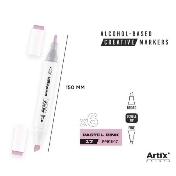 Alkoholový marker Artix Chromax Patel Pink 17