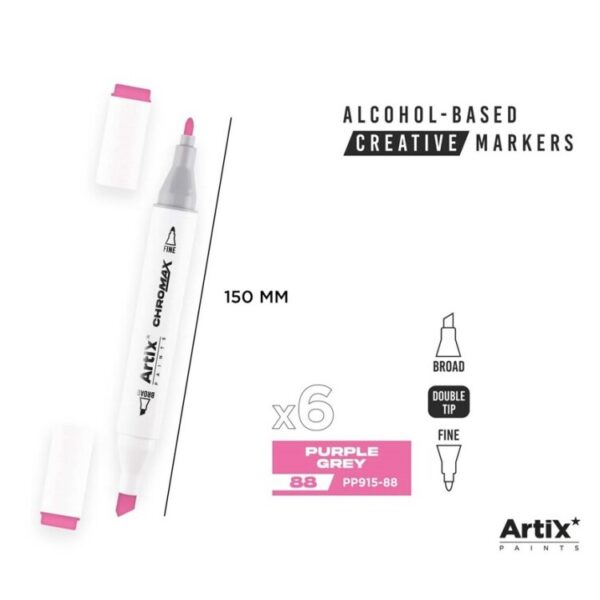 Alkoholový marker Artix Chromax Purple Grey 88