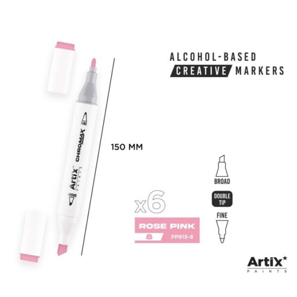 Alkoholový marker Artix Chromax Rose Pink 8