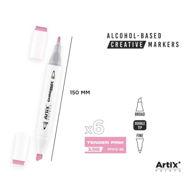 Alkoholový marker Artix Chromax Tander Pink 198