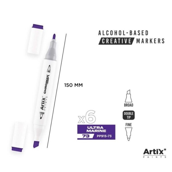 Alkoholový marker Artix Chromax Ultra Marine 73