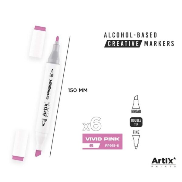 Alkoholový marker Artix Chromax Vivid Pink 6