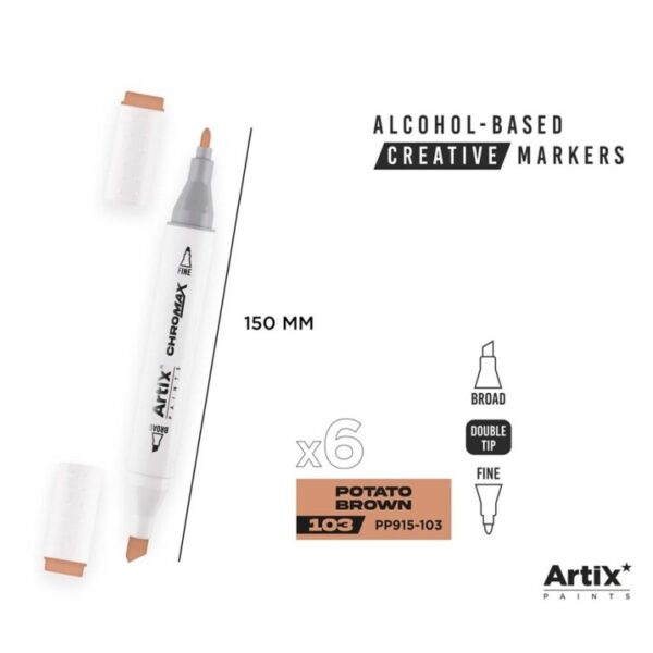 Alkoholový marker Artix Chromax Potato Brovn 103