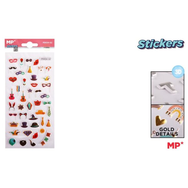 3D samolepky - párty