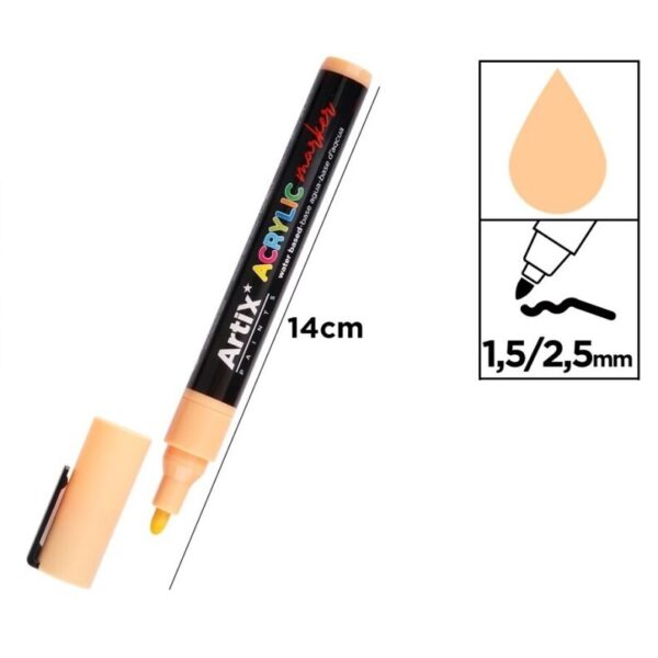 Acrylic marker 1,5 - 2,5 mm meruňlová