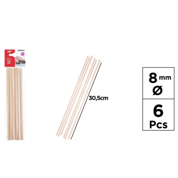 Dřevěné kulaté tyčky průměr 8 mm (Kopírovat)