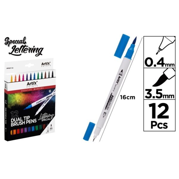 Creativ Markers se dvěma hroty sada 12 ks Artix