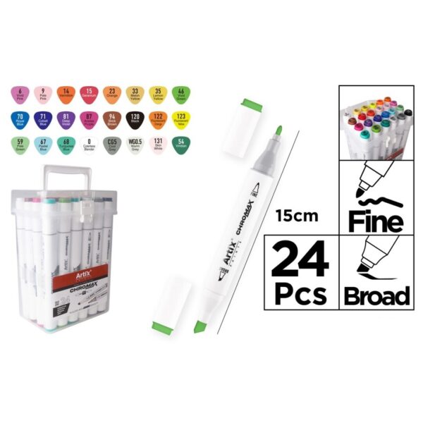 Alkoholový marker Artix Chromax -sada 24 kusů