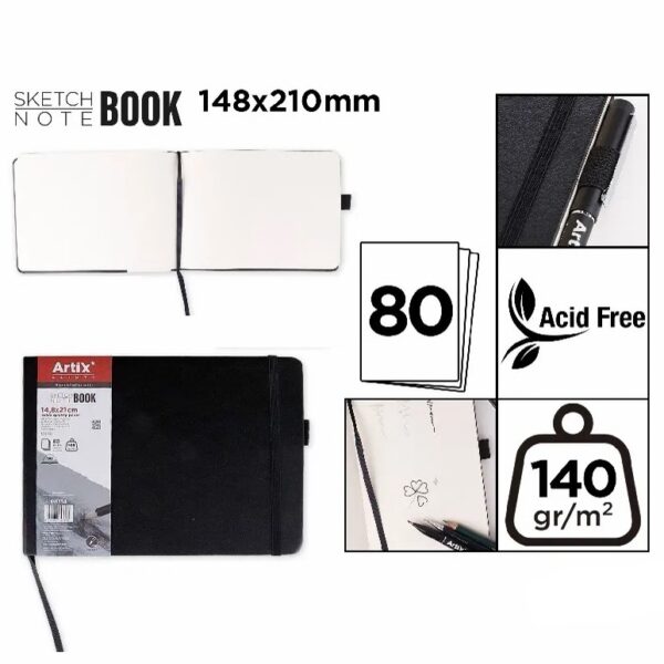 Sketch note book Artix 14,8x21cm