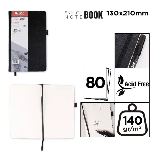 Sketch note book Artix 13x21cm