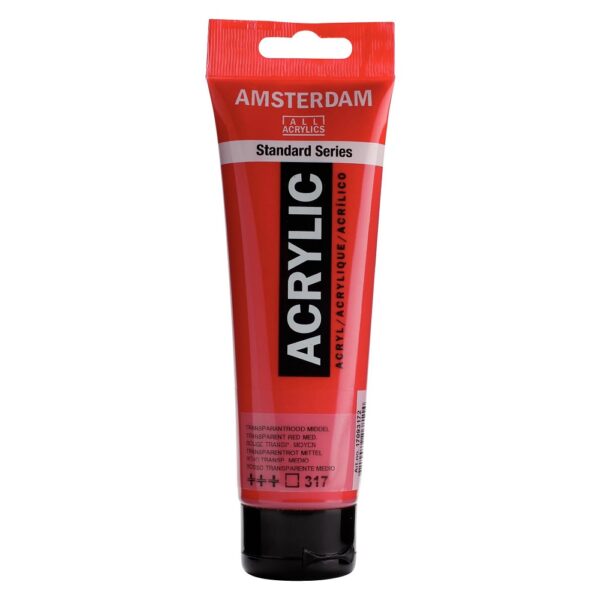 Akryl Amsterdam St. 120 ml - 317 Transp.Red.Med