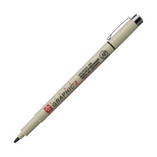 Pigma graphic 2 fix s plochým hrotem 2 mm 49 černý