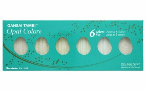 Akvarelové barvy Opal Colors Gansai Tambi 6 color set Kuretake opálové odstíny